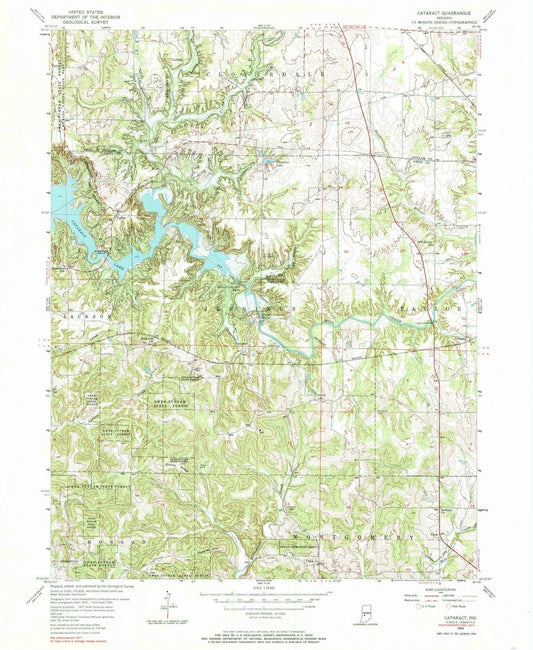 1956 Cataract, in - Indiana - USGS Topographic Map