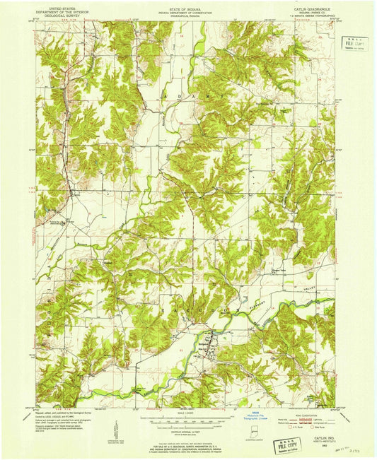 1952 CATLIN, in - Indiana - USGS Topographic Map