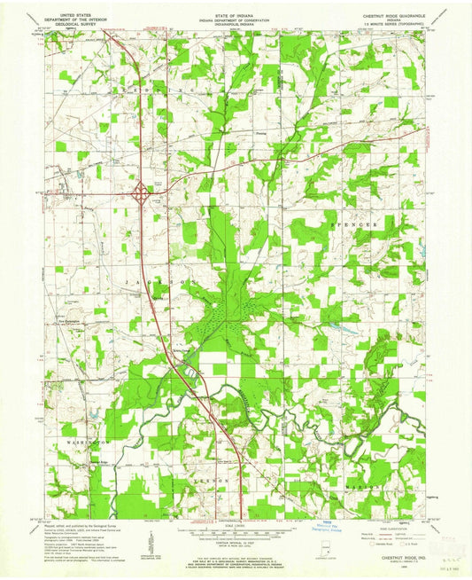 1959 Chestnut Ridge, in - Indiana - USGS Topographic Map