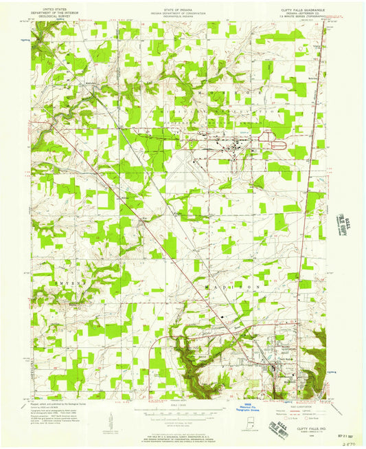 1956 Clifty Falls, in - Indiana - USGS Topographic Map