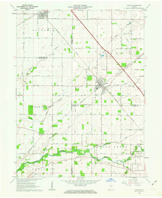 1962 Colfax, in - Indiana - USGS Topographic Map