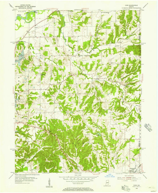 1955 Cope, in - Indiana - USGS Topographic Map