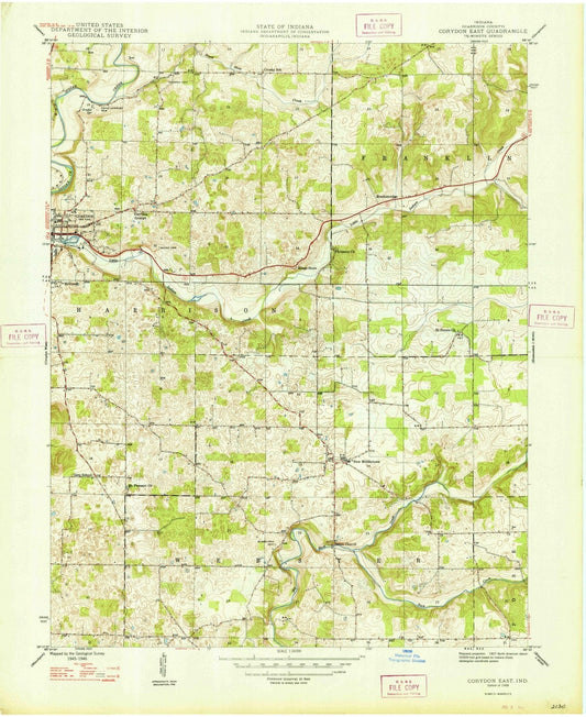 1948 Corydon East, in - Indiana - USGS Topographic Map