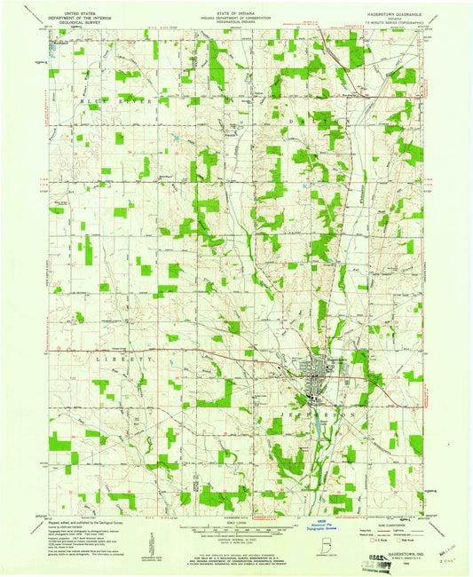 1960 Hagerstown, in - Indiana - USGS Topographic Map