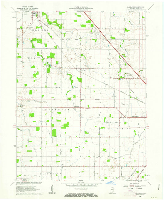 1961 Hazelrigg, in - Indiana - USGS Topographic Map