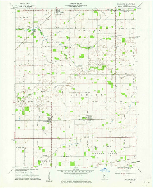 1961 Hillisburg, in - Indiana - USGS Topographic Map