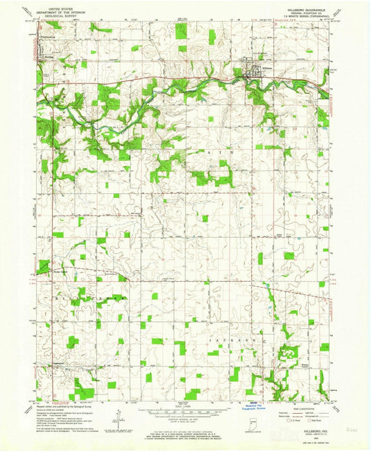 1962 Hillsboro, in - Indiana - USGS Topographic Map