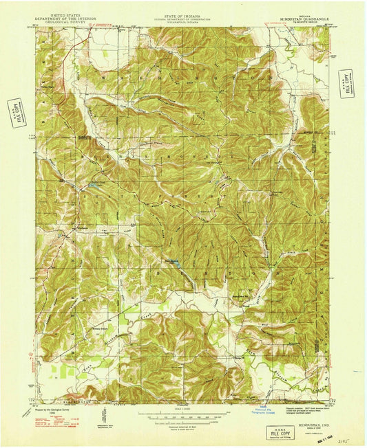 1948 Hindustan, in - Indiana - USGS Topographic Map