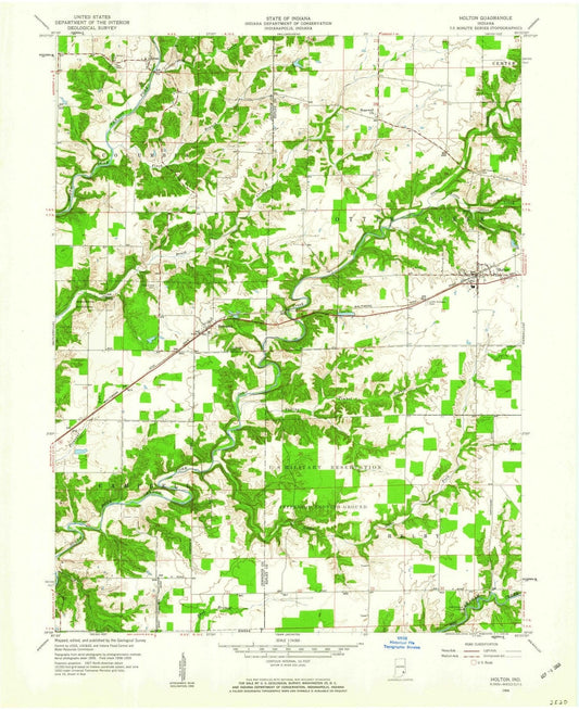 1959 Holton, in - Indiana - USGS Topographic Map