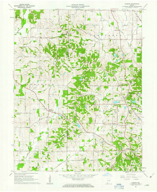 1961 Kasson, in - Indiana - USGS Topographic Map