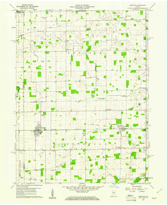 1960 Kempton, in - Indiana - USGS Topographic Map