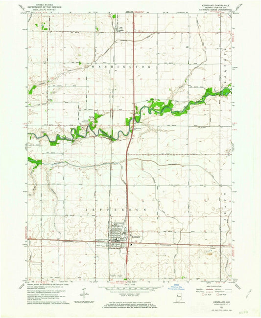 1961 Kentland, in - Indiana - USGS Topographic Map