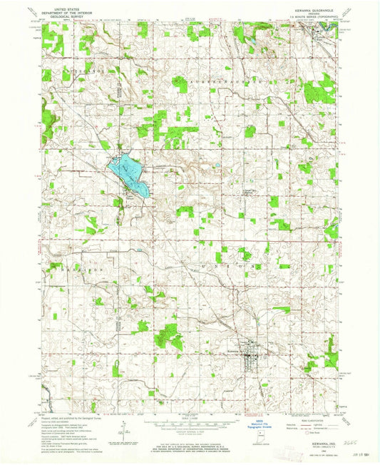 1962 Kewanna, in - Indiana - USGS Topographic Map