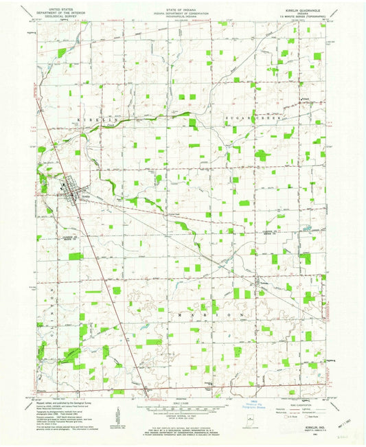 1961 Kirklin, in - Indiana - USGS Topographic Map