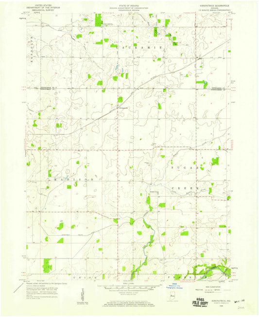 1958 Kirkpatrick, in - Indiana - USGS Topographic Map