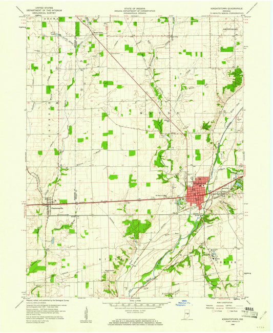 1960 Knightstown, in - Indiana - USGS Topographic Map