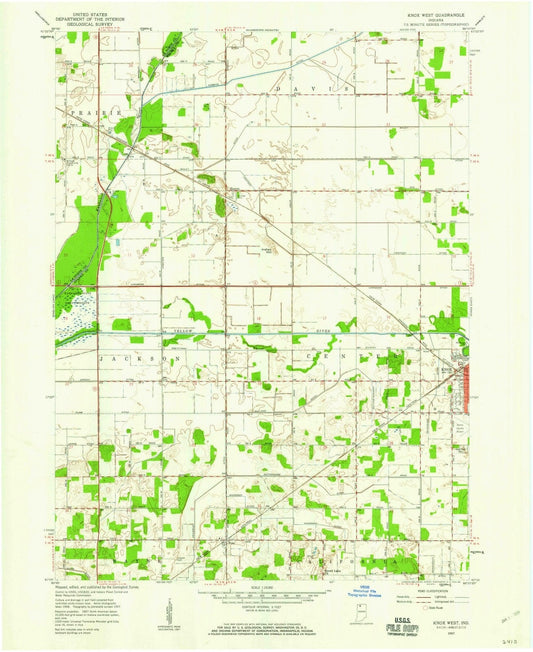 1957 Knox West, in - Indiana - USGS Topographic Map