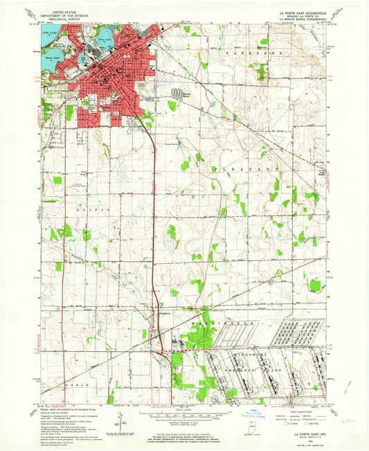 1958 La Porte East, in - Indiana - USGS Topographic Map