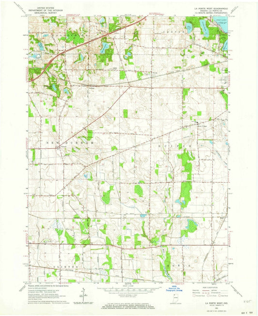 1961 La Porte West, in - Indiana - USGS Topographic Map
