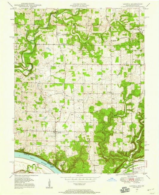 1948 Laconia, in - Indiana - USGS Topographic Map