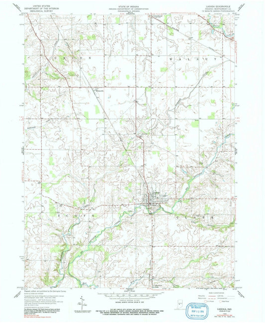 1958 Ladoga, in - Indiana - USGS Topographic Map