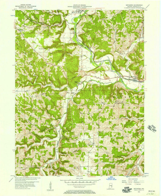 1956 Metamora, in - Indiana - USGS Topographic Map
