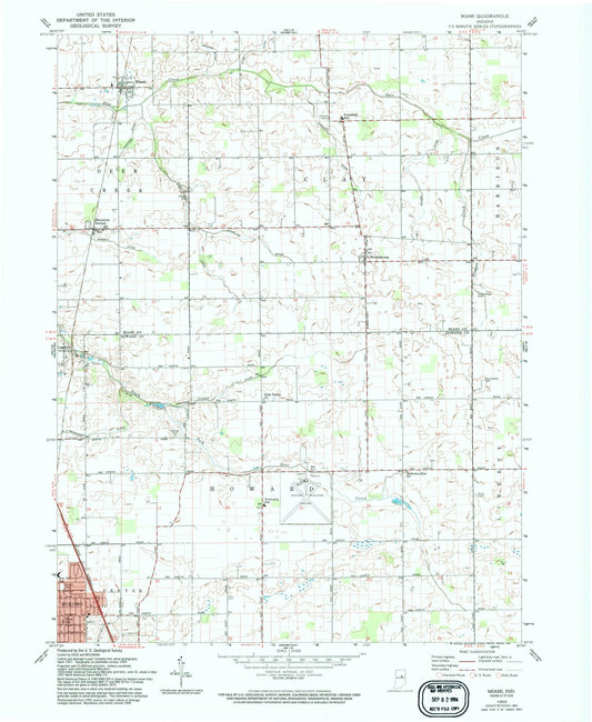 1959 Miami, in - Indiana - USGS Topographic Map
