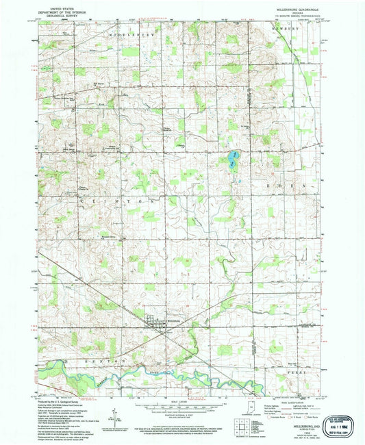 1959 Millersburg, in - Indiana - USGS Topographic Map