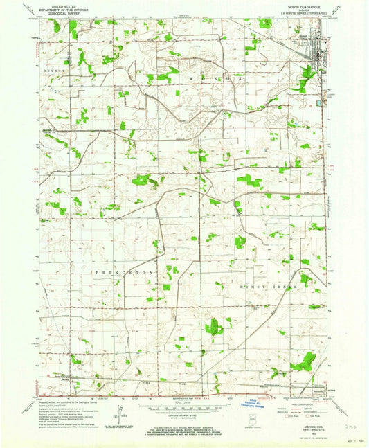 1962 Monon, in - Indiana - USGS Topographic Map