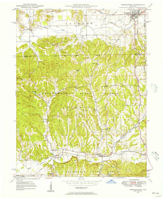 1948 Morgantown, in - Indiana - USGS Topographic Map