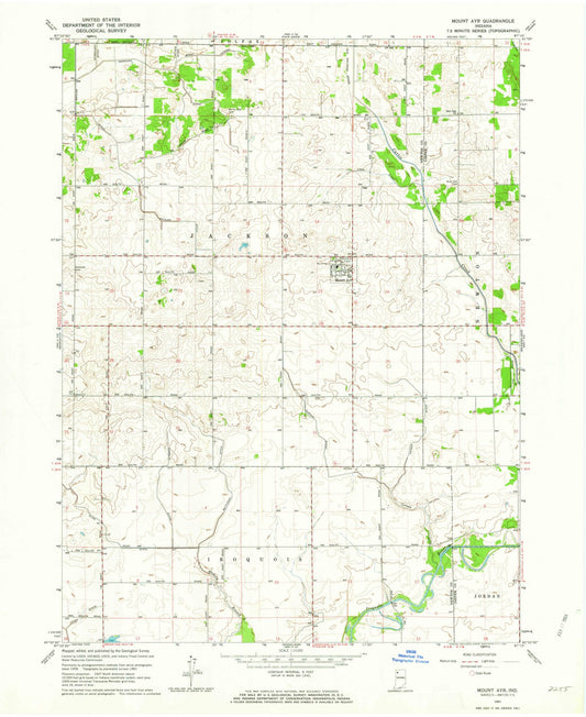 1961 Mount Ayr, in - Indiana - USGS Topographic Map