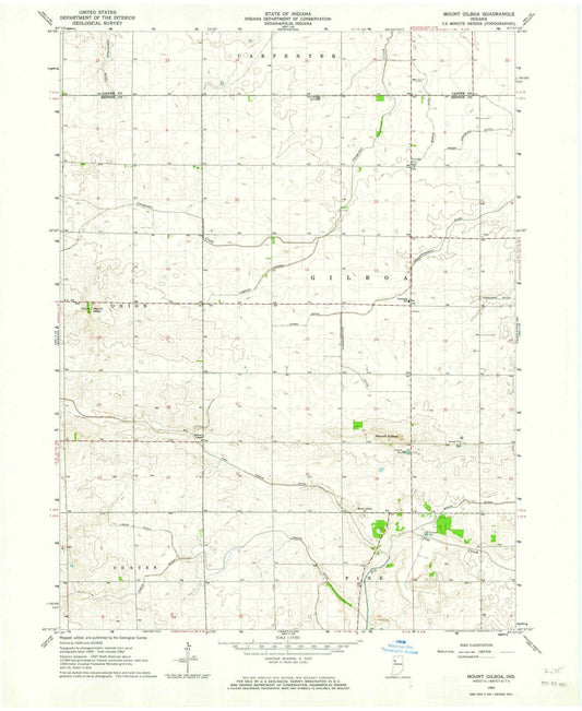 1962 Mount Gilboa, in - Indiana - USGS Topographic Map