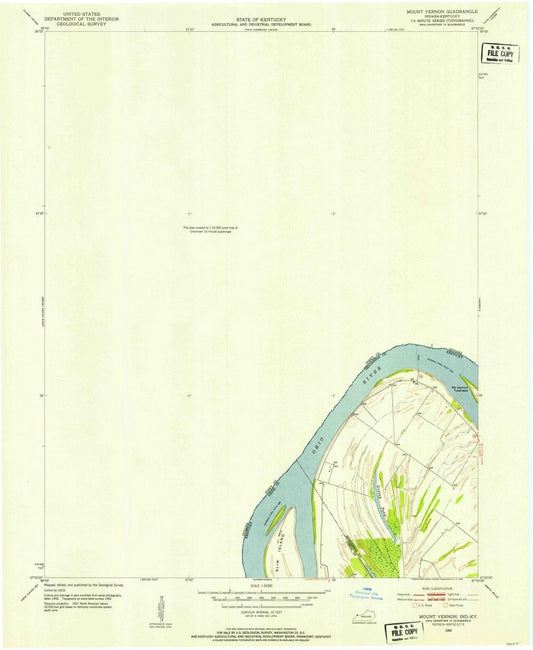 1952 Mount Vernon, in - Indiana - USGS Topographic Map