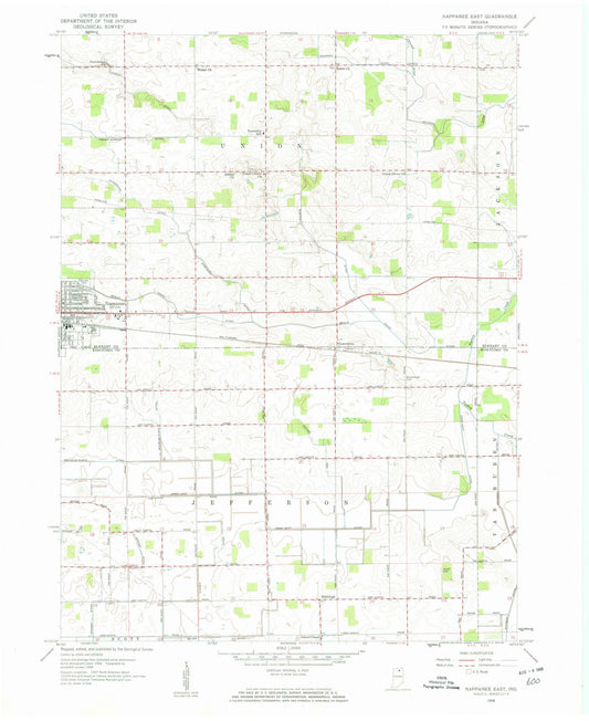 1958 Nappanee East, in - Indiana - USGS Topographic Map