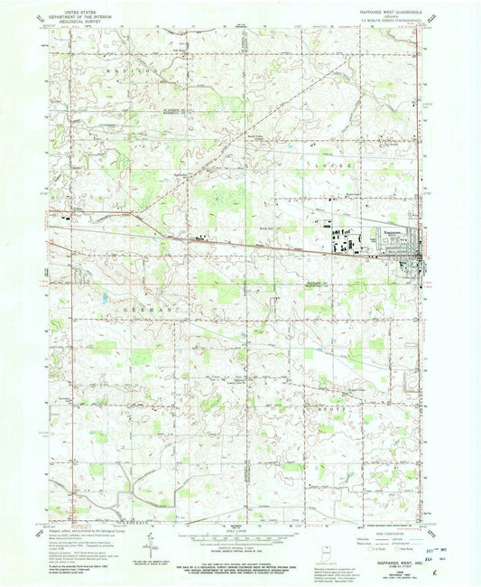 1958 Nappanee West, in - Indiana - USGS Topographic Map