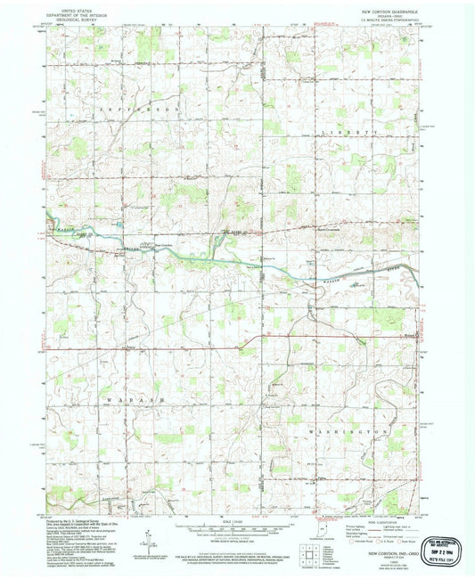 1960 New Corydon, in - Indiana - USGS Topographic Map