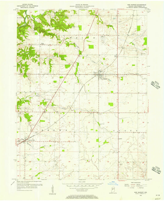 1956 New Market, in - Indiana - USGS Topographic Map