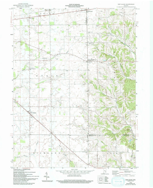 1959 New Salem, in - Indiana - USGS Topographic Map