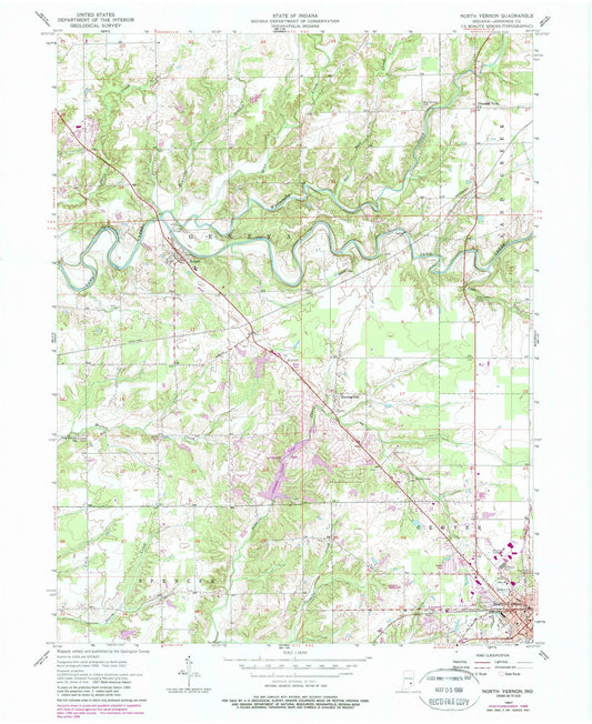 1957 North Vernon, in - Indiana - USGS Topographic Map