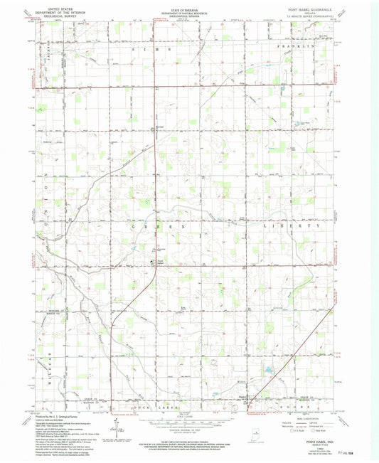 1960 Point Isabel, in - Indiana - USGS Topographic Map
