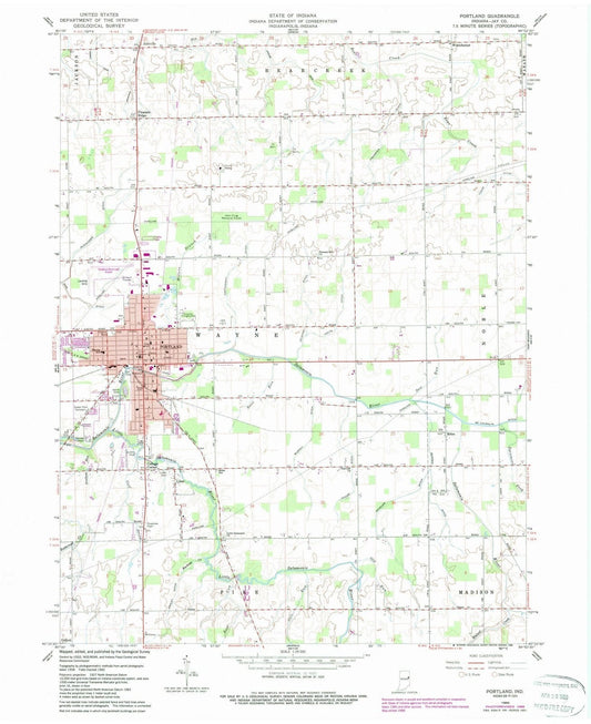 1960 Portland, in - Indiana - USGS Topographic Map