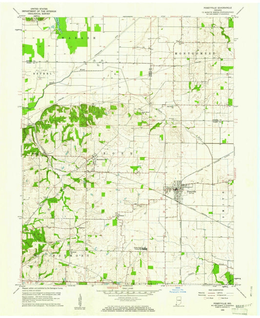 1959 Poseyville, in - Indiana - USGS Topographic Map