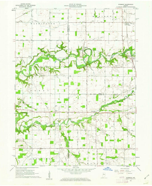1961 Pyrmont, in - Indiana - USGS Topographic Map