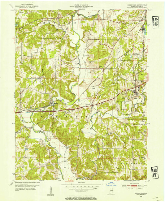 1952 Reelsville, in - Indiana - USGS Topographic Map