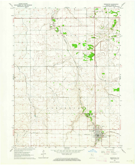 1963 Remington, in - Indiana - USGS Topographic Map