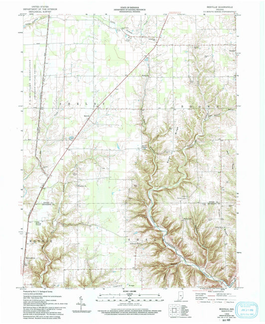 1959 Rexville, in - Indiana - USGS Topographic Map