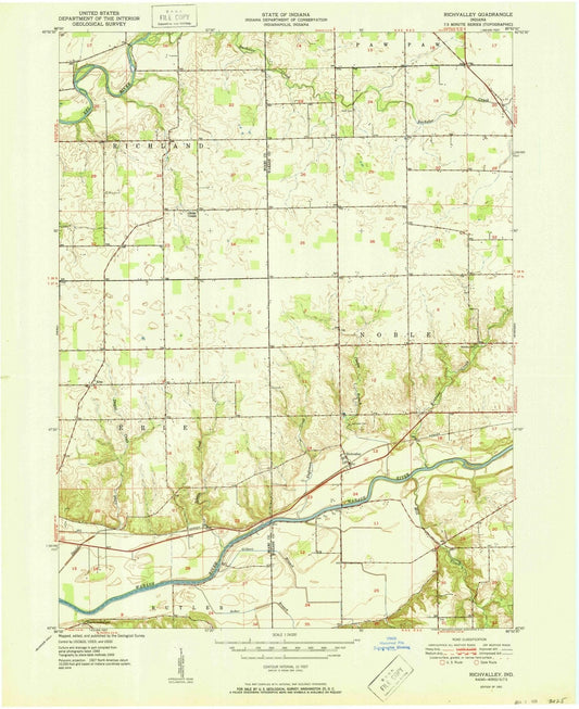 1951 Richvalley, in - Indiana - USGS Topographic Map