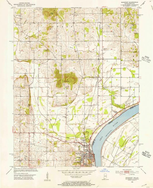 1952 Rockport, in - Indiana - USGS Topographic Map