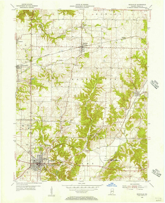1955 Rockville, in - Indiana - USGS Topographic Map