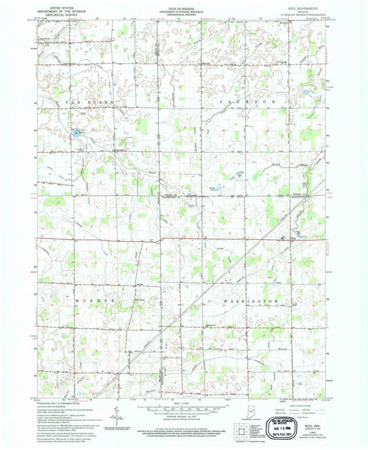 1962 Roll, in - Indiana - USGS Topographic Map